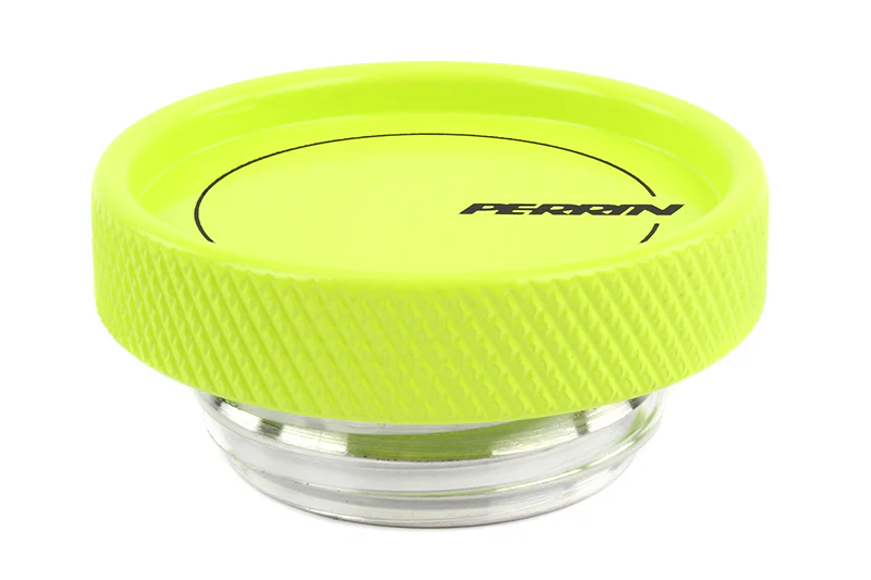 PERRIN 02-25 Subaru Impreza/WRX/STI & 13-26 Crosstrek/BRZ/FR-S/GR86/GR86 Oil Fill Cap - Neon Yellow - Image 2