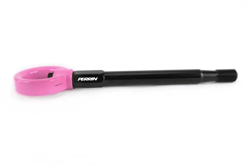 PERRIN 08-14 Subaru WRX & STI / 08-11 Impreza / 05-09 Legacy Tow Hook Kit (Front) - Hyper Pink - Image 3