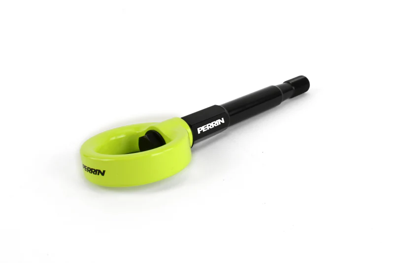 PERRIN 08-14 Subaru WRX/STI (Hatchback) Tow Hook Kit (Rear) - Neon Yellow - Image 4