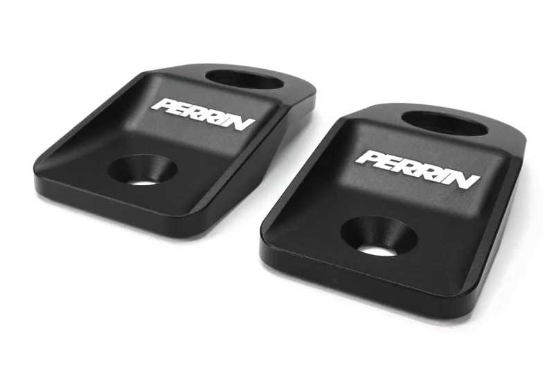 PERRIN 08-14 Subaru WRX/STI / 08-11 Impreza / 08-10 Outback Upper Radiator Bracket Set - Black - Image 2