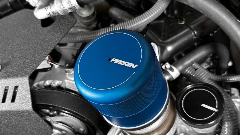 PERRIN 15-25 Subaru WRX & 13-26 BRZ/FR-S/86/GR86 Oil Filter Cover - Blue - Image 3