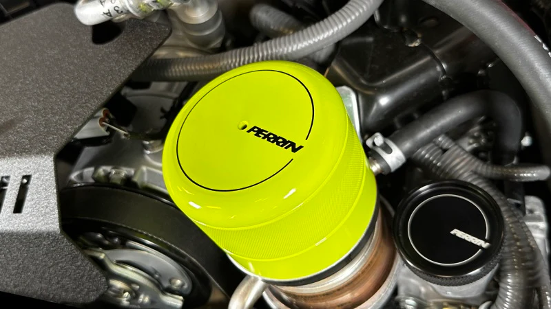 PERRIN 15-25 Subaru WRX & 13-26 BRZ/FR-S/86/GR86 Oil Filter Cover - Neon Yellow - Image 2