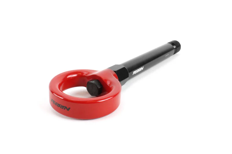 PERRIN 17-21 Honda Civic Si/Type R/Touring/Hatchback Tow Hook Kit Rear - Red - Image 3