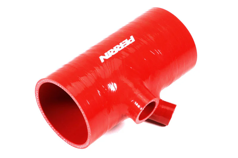 PERRIN 22-24 Subaru WRX / 20-25 LGT & OBXT Turbo Inlet Hose w/Turbo Adapter Flange (Short) - Red - Image 7
