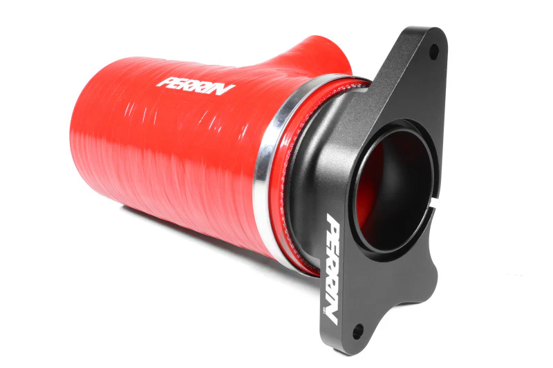 PERRIN 22-24 Subaru WRX / 20-25 LGT & OBXT Turbo Inlet Hose w/Turbo Adapter Flange (Short) - Red - Image 9