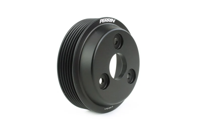 PERRIN 22-25 Subaru WRX / 21-25 Crosstrek / 20-25 LGT/OBXT/FXT Lightweight Water Pump Pulley - Black - Image 3