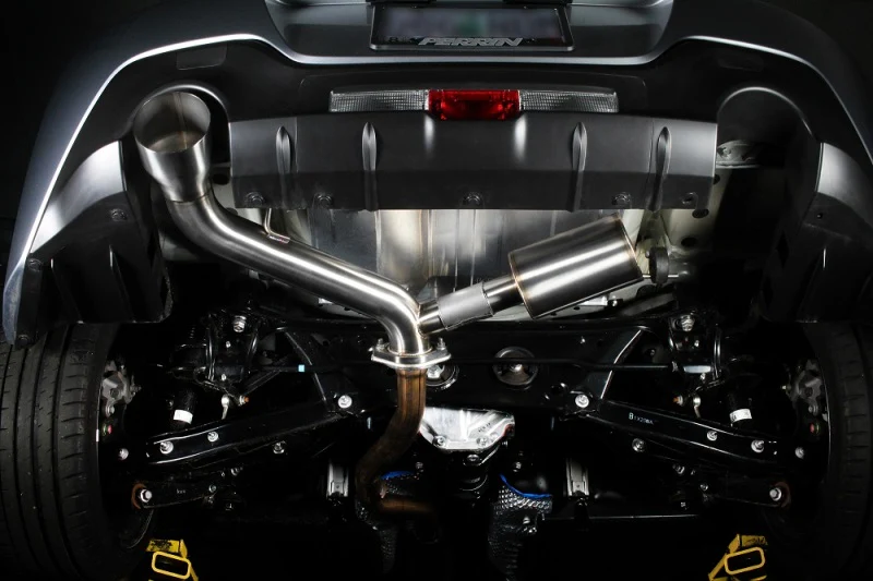 PERRIN 22-26 Subaru BRZ / Toyota GR86 Axle Back Exhaust SS (Single Side Exit w/Helmholtz Chamber) - Image 9