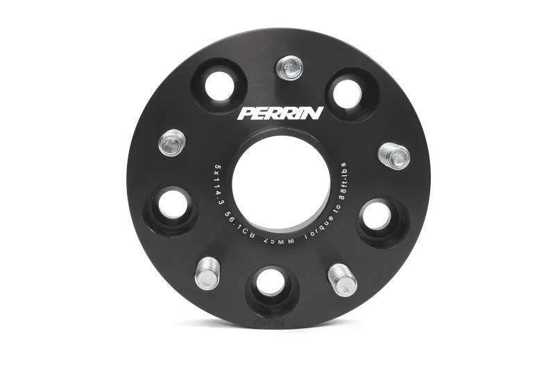 PERRIN Subaru 25mm Wheel Spacers 5x114.3 BP w/56mm Hub - Black - Image 10