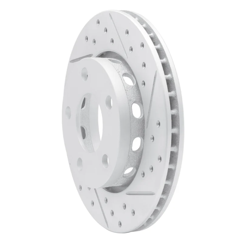 R1 00-02 Audi S4 Rear Right Drilled & Slotted Geo-Carbon Rotor - Image 2