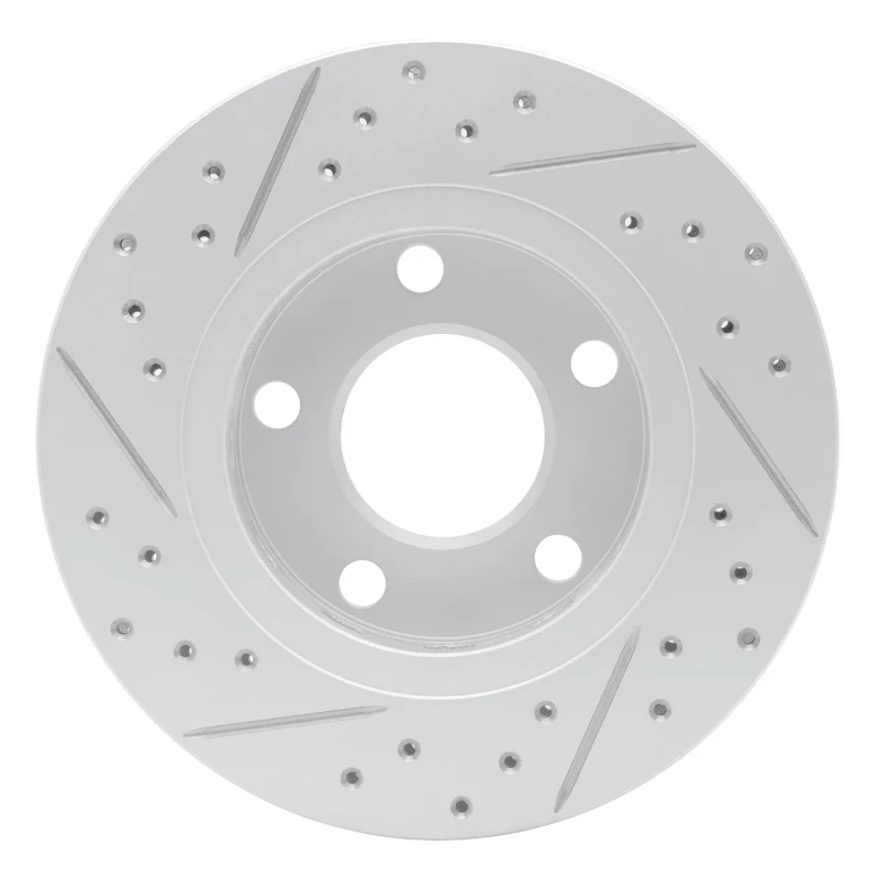 R1 00-02 Audi S4 Rear Right Drilled & Slotted Geo-Carbon Rotor - Image 4