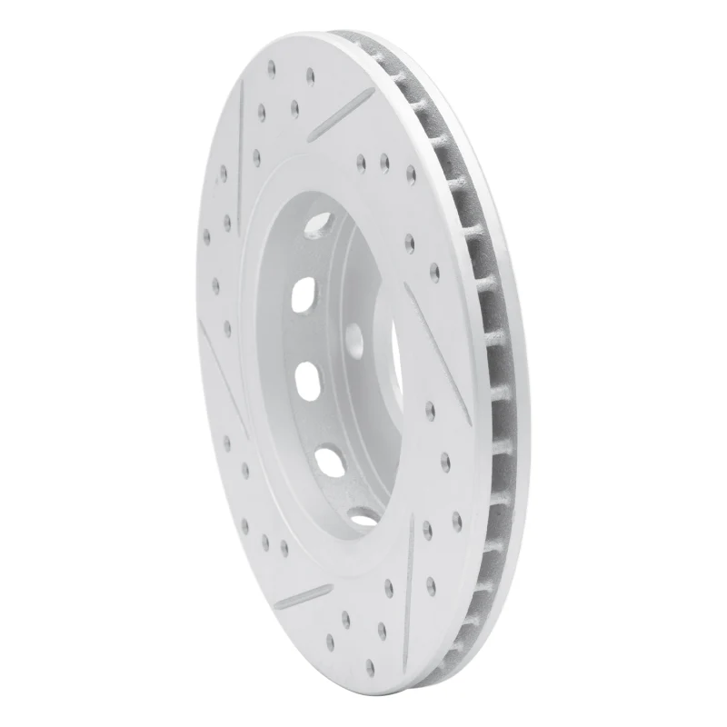 R1 00-02 Audi S4 Rear Right Drilled & Slotted Geo-Carbon Rotor - Image 5