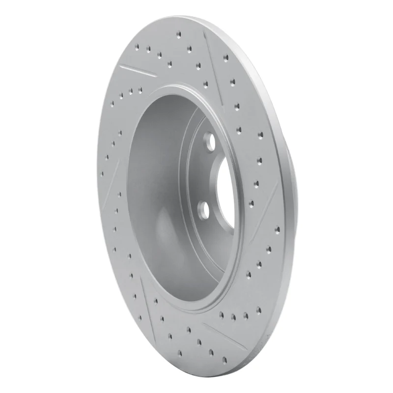 R1 00-06 Subaru Baja Rear Left Drilled & Slotted Geo-Carbon Rotor - Image 2