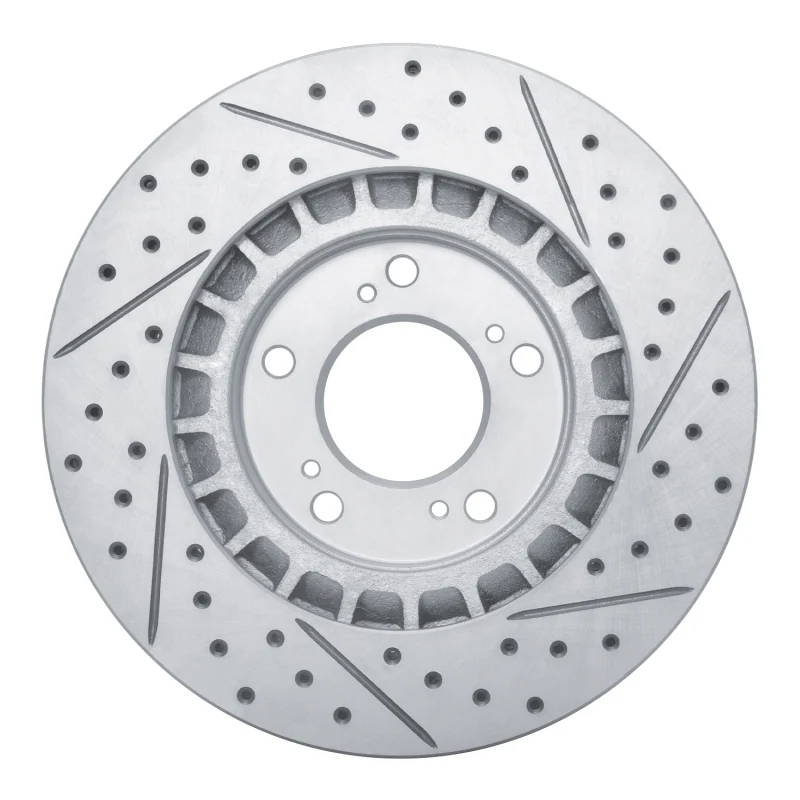 R1 00-09 Honda S2000 Front Left Drilled & Slotted Geo-Carbon Rotor - Image 2