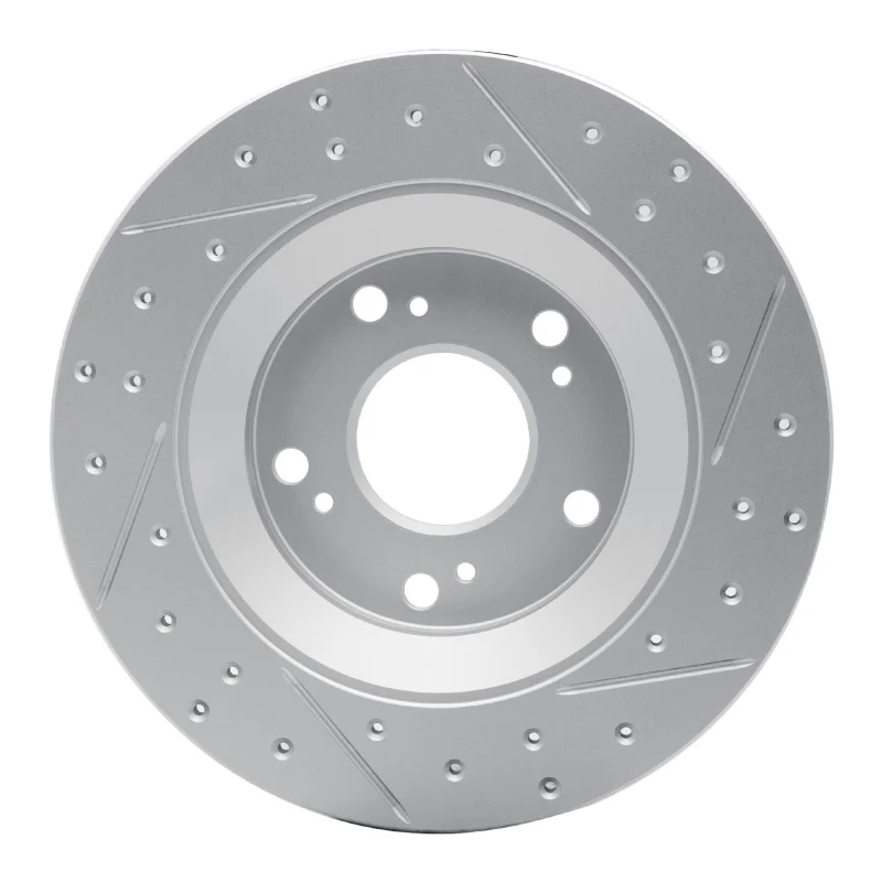 R1 00-09 Honda S2000 Rear Left Drilled & Slotted Geo-Carbon Rotor - Image 4