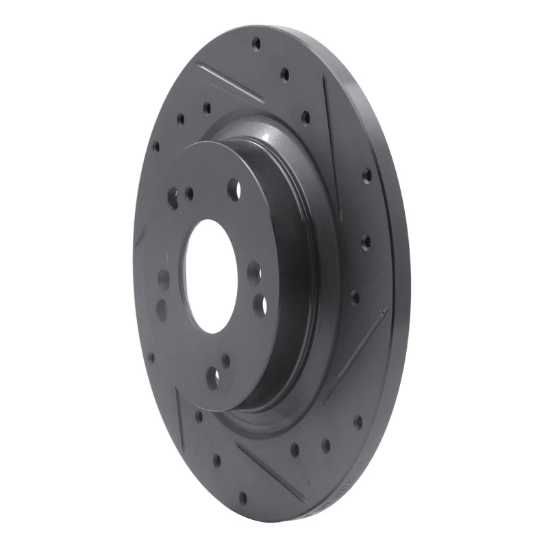 R1 00-09 Honda S2000 Rear Right Drilled & Slotted Black Brake Rotor - Image 5
