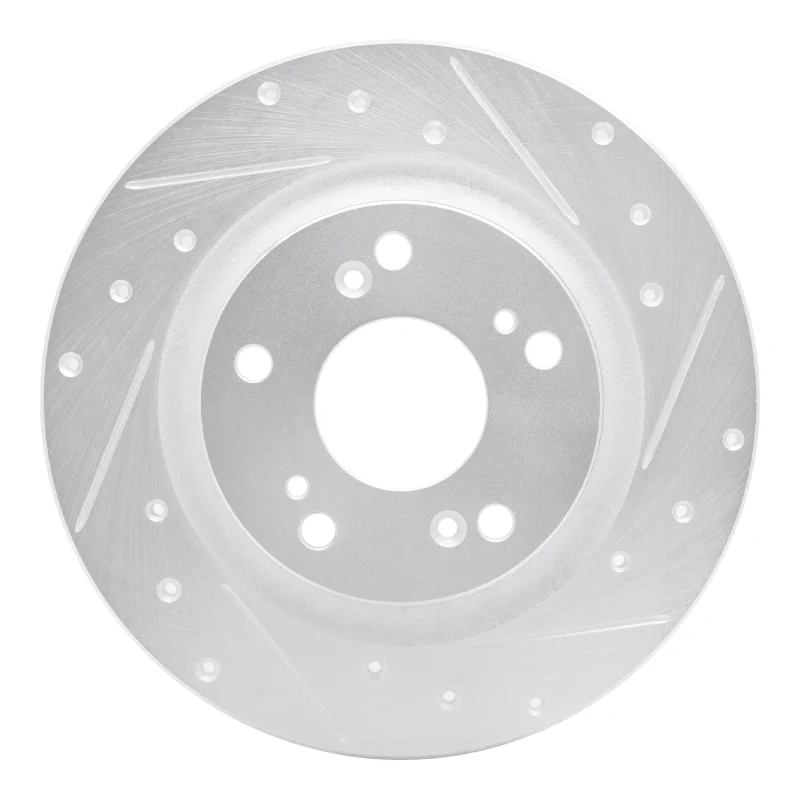 R1 00-09 Honda S2000 Rear Right Drilled & Slotted Silver Brake Rotor