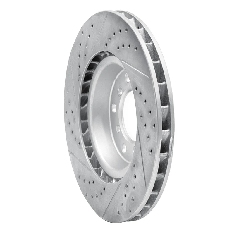 R1 01-06 BMW M3 Left Front Drilled & Slotted Geo-Carbon Rotor - Image 5