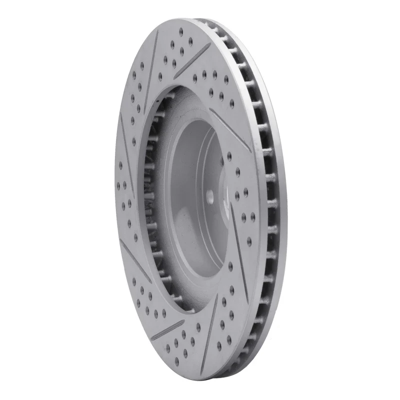 R1 01-08 Saab 9-2X Front Right Drilled & Slotted Geo-Carbon Rotor - Image 2