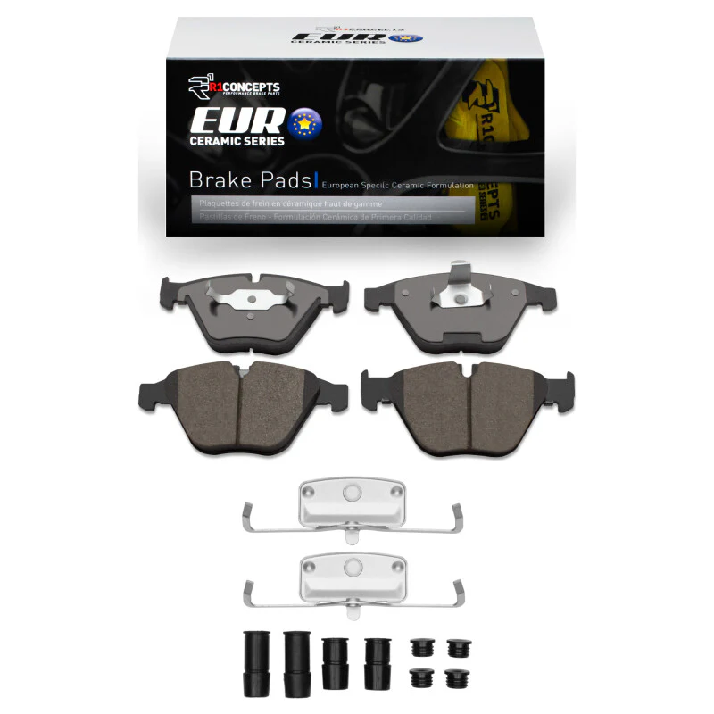 R1 02-13 BMW 650I Coupe Front Euro Ceramic Pads & Hardware Kit - Image 2