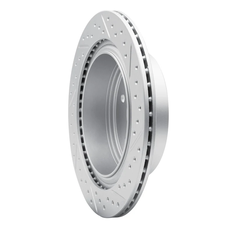 R1 02-25 Infiniti G35 Rear Left Drilled & Slotted Geo-Carbon Rotor - Image 3