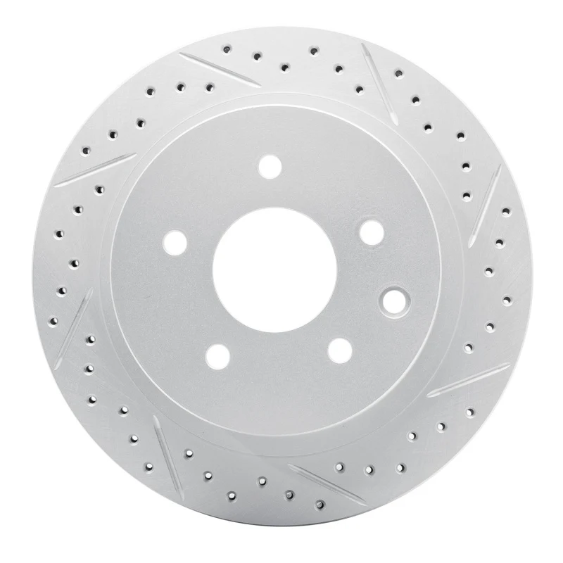 R1 02-25 Infiniti G35 Rear Right Drilled & Slotted Geo-Carbon Rotor
