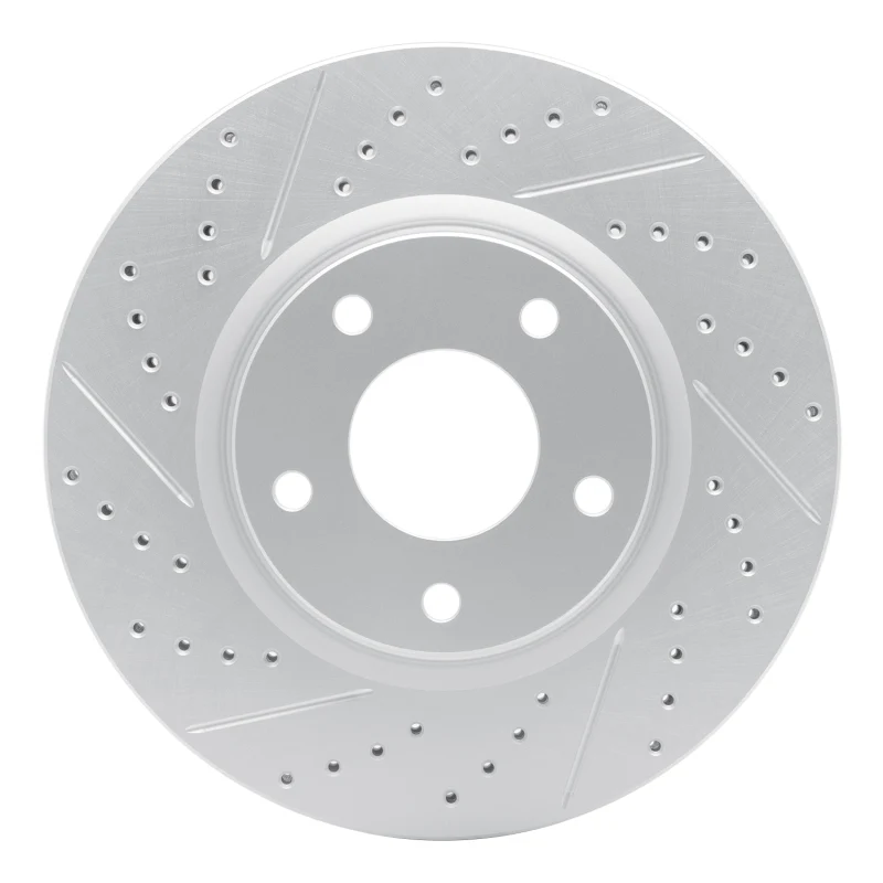 R1 03-05 Infiniti G35 Front Left Drilled & Slotted Geo-Carbon Rotor