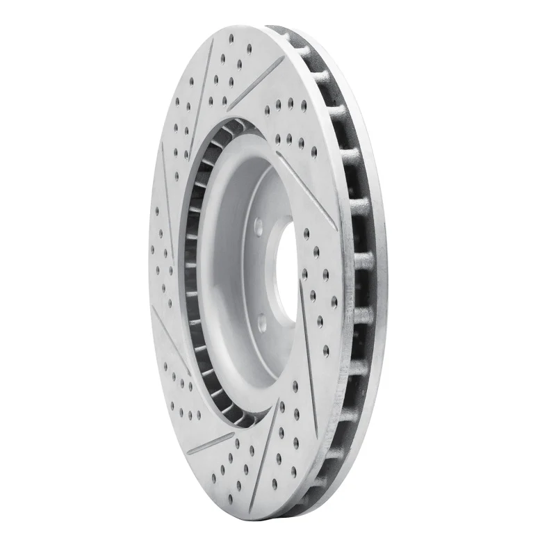 R1 03-08 Infiniti G35 Front Right Drilled & Slotted Geo-Carbon Rotor - Image 3