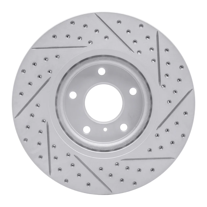 R1 03-23 Infiniti Q40 Front Left Drilled & Slotted Geo-Carbon Rotor - Image 3