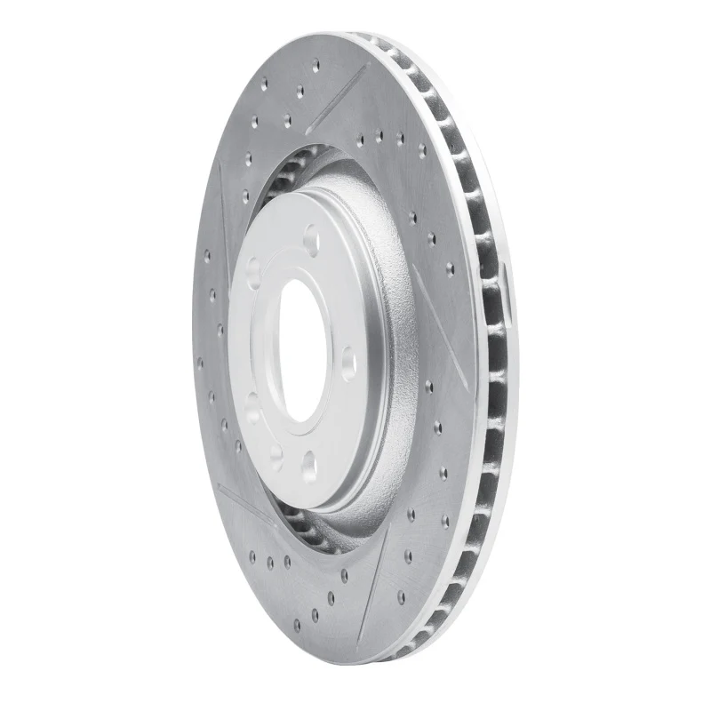 R1 04-09 Audi S4 Rear Left Drilled & Slotted Geo-Carbon Rotor - Image 3