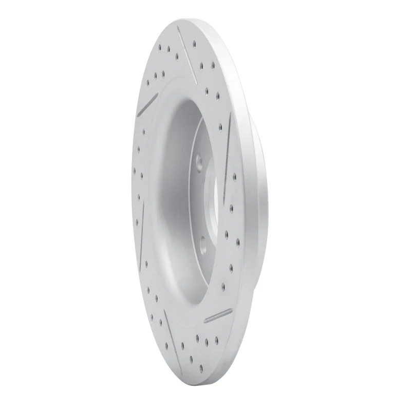 R1 04-13 Mazda 3 Rear Left Drilled & Slotted Geo-Carbon Rotor - Image 5