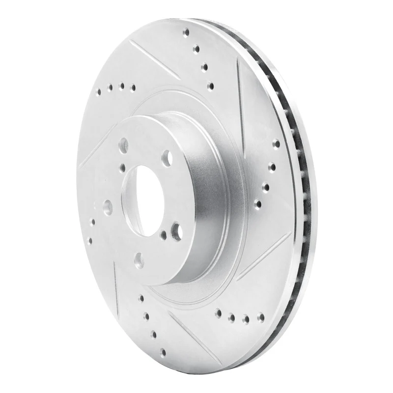 R1 04-25 Scion FR-S Front Right Drilled & Slotted Silver Brake Rotor - Image 4