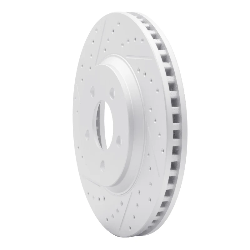 R1 05-14 Ford Mustang Front Left Drilled & Slotted Geo-Carbon Rotor - Image 4