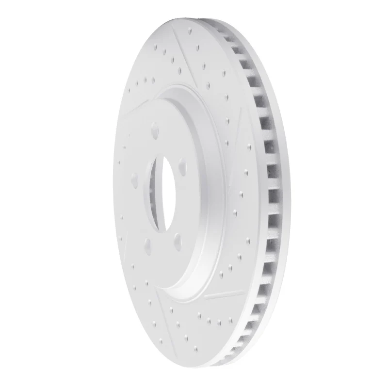 R1 05-14 Ford Mustang Front Right Drilled & Slotted Geo-Carbon Rotor - Image 4
