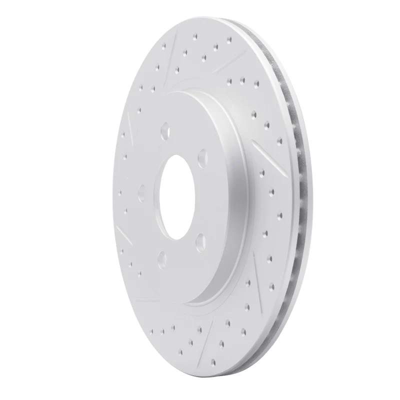 R1 05-14 Ford Mustang Rear Left Drilled & Slotted Geo-Carbon Rotor - Image 4