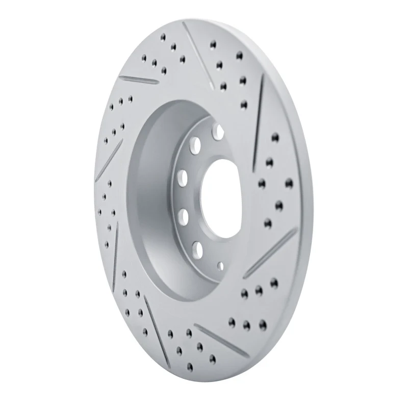 R1 05-18 Audi Q3 (Mexico) Rear Left Drilled & Slotted Geo-Carbon Rotor - Image 5