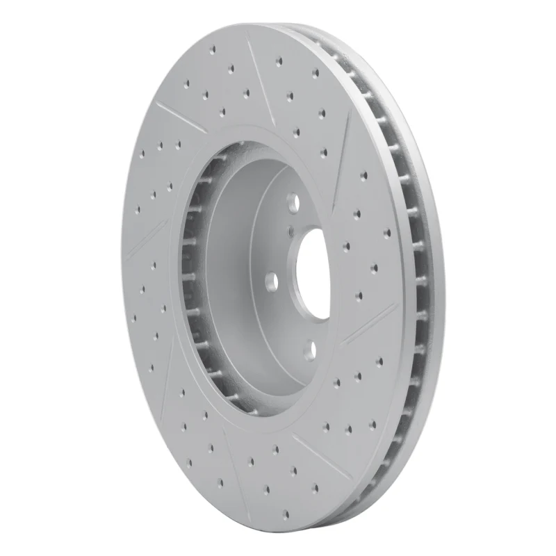 R1 05-18 Subaru Forester Front Left Drilled & Slotted Geo-Carbon Rotor - Image 3