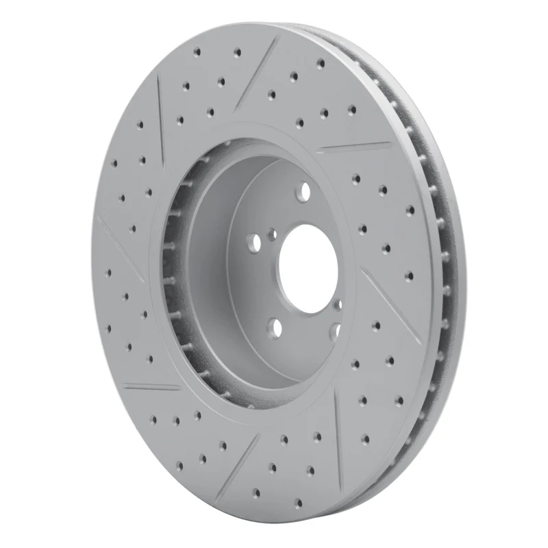 R1 05-18 Subaru Forester Front Right Drilled & Slotted Geo-Carbon Rotor - Image 3