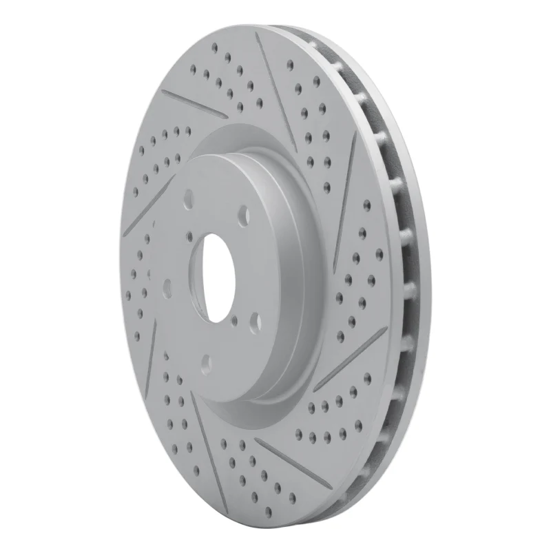 R1 05-20 Subaru WRX Front Right Drilled & Slotted Geo-Carbon Rotor - Image 2