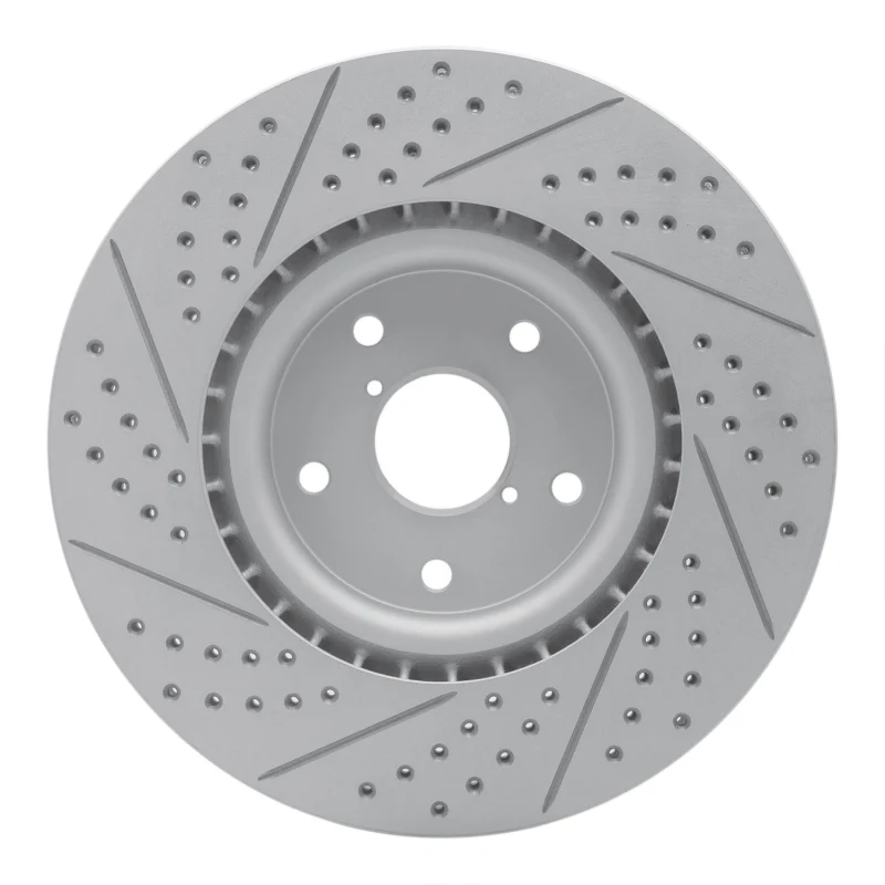 R1 05-20 Subaru WRX Front Right Drilled & Slotted Geo-Carbon Rotor - Image 5