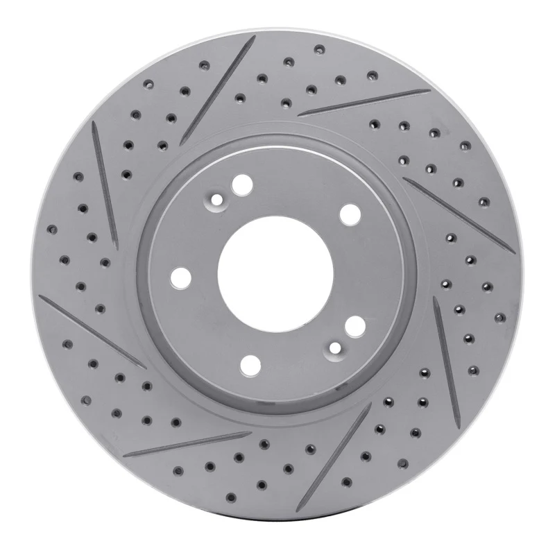 R1 05-24 Hyundai Sonata Front Left Drilled & Slotted Geo-Carbon Rotor
