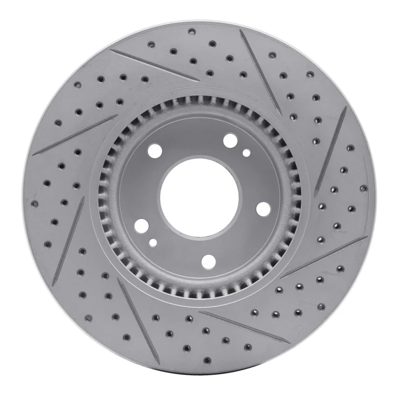 R1 05-24 Hyundai Sonata Front Left Drilled & Slotted Geo-Carbon Rotor - Image 2