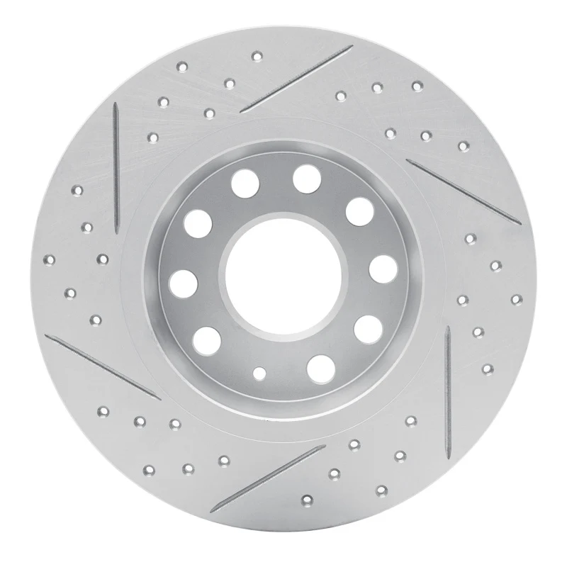 R1 05-25 Audi A3 Sportback E-Tron Rear Right Drilled & Slotted Geo-Carbon Rotor - Image 4