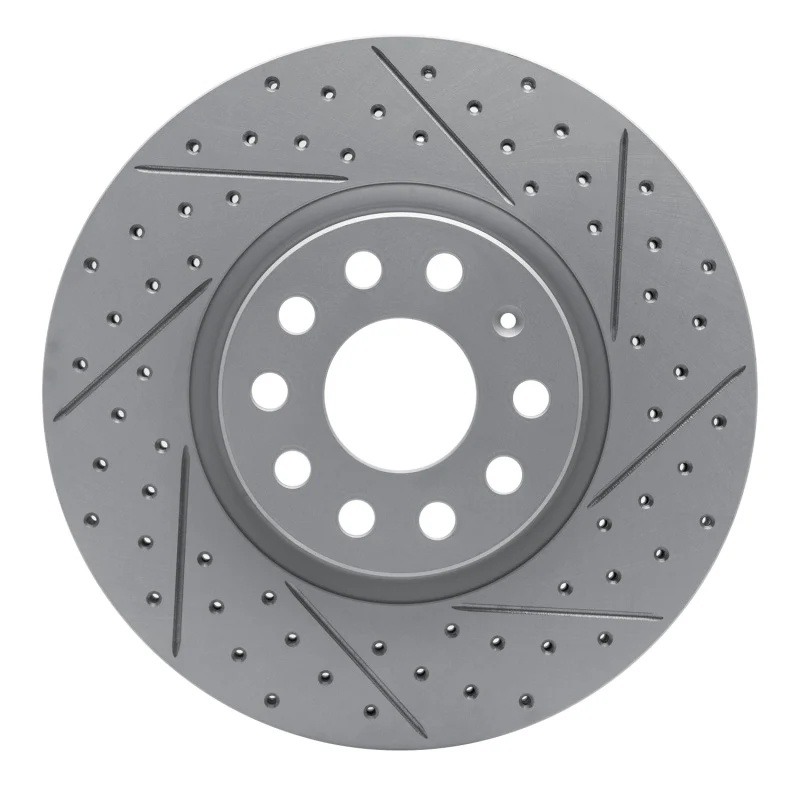 R1 05-25 Audi Tt Front Right Drilled & Slotted Geo-Carbon Rotor