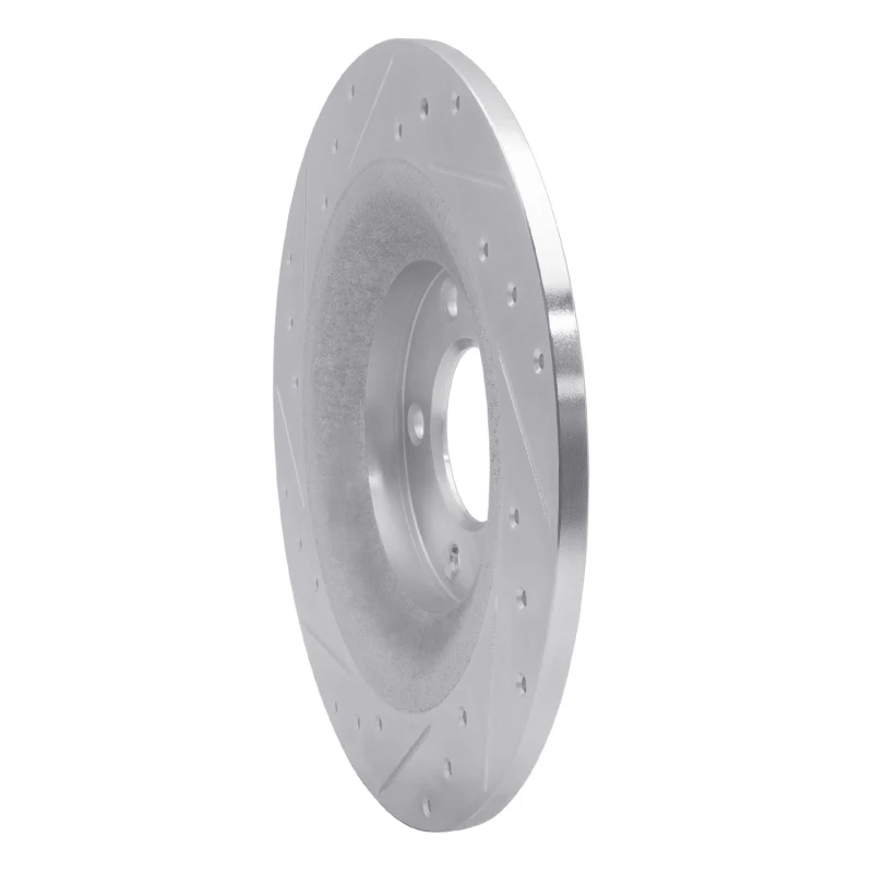R1 06-07 Mazda 6 Rear Right Drilled & Slotted Silver Brake Rotor - Image 5