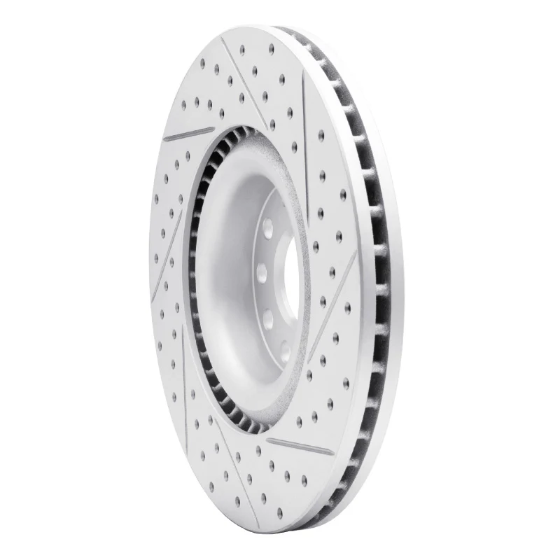 R1 06-13 Audi S3 (Mexico) Front Left Drilled & Slotted Geo-Carbon Rotor - Image 2