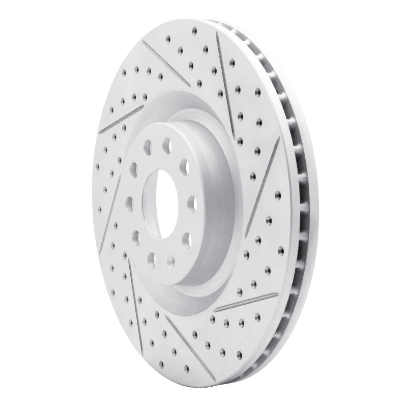 R1 06-13 Audi S3 (Mexico) Front Right Drilled & Slotted Geo-Carbon Rotor - Image 3