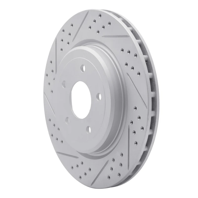R1 06-13 Chevrolet Corvette Rear Left Drilled & Slotted Geo-Carbon Rotor - Image 4
