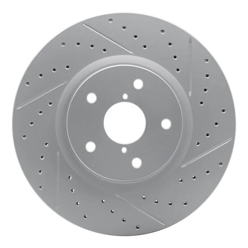 R1 06-21 Subaru Outback Front Right Drilled & Slotted Geo-Carbon Rotor