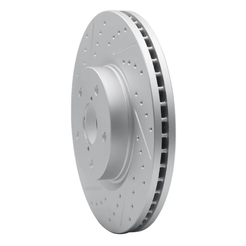 R1 06-21 Subaru WRX Front Left Drilled & Slotted Geo-Carbon Rotor - Image 2
