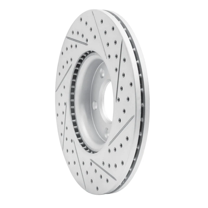 R1 07-13 Mazda 3 Front Left Drilled & Slotted Geo-Carbon Rotor - Image 2